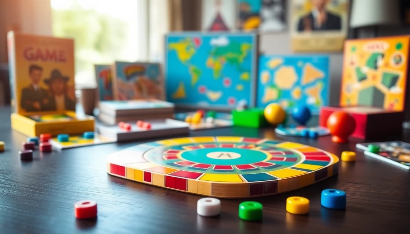 Engaging games to play by yourself displayed on a colorful tabletop, inviting fun and creativity.