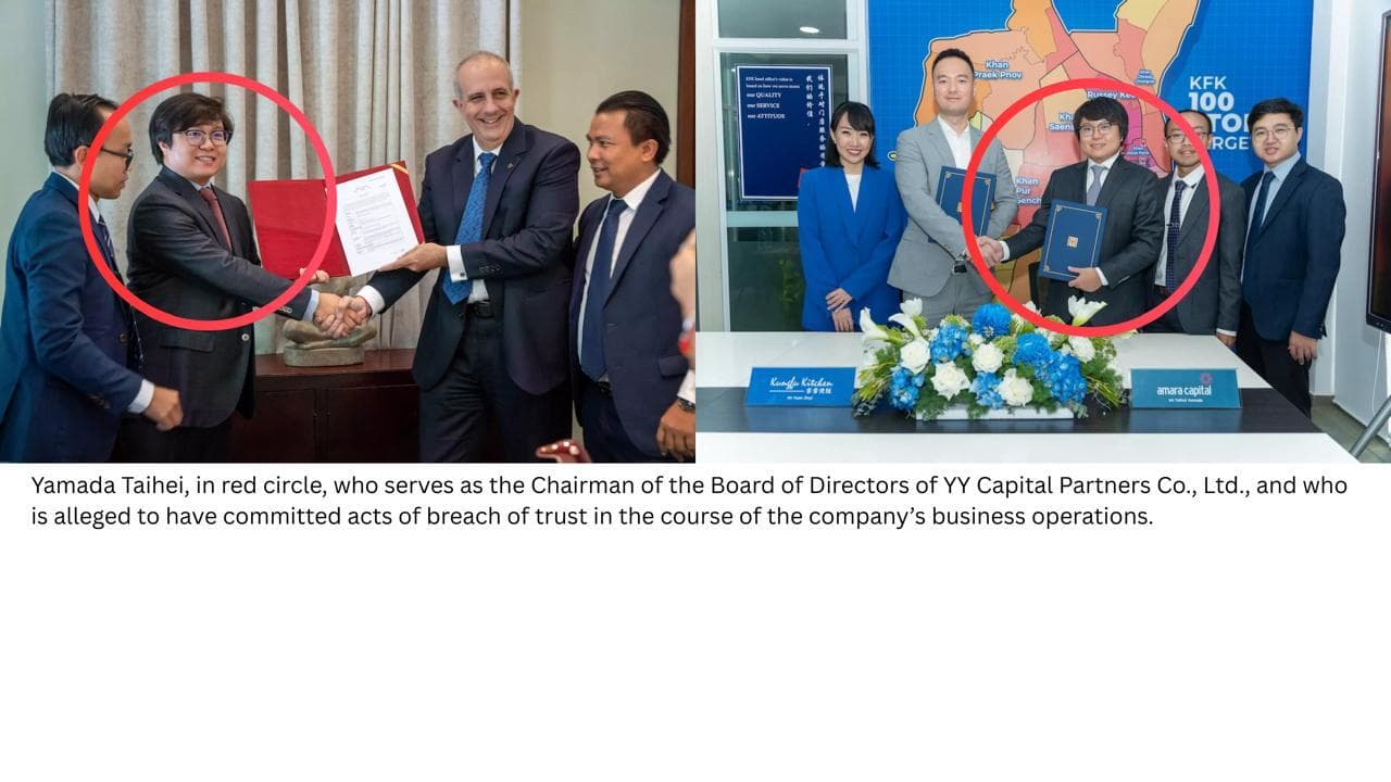 Investor Seeks Cambodia Justice Ministry’s Help in Dispute with YY Capital Chairman