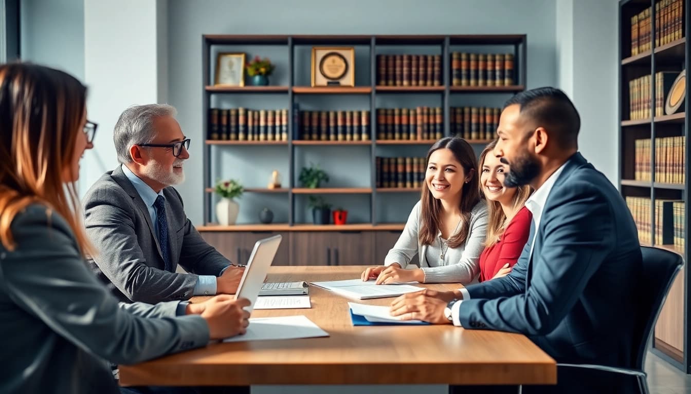 Engage with professional services at https://www.agslawfirm.com during a consultation in a modern office.