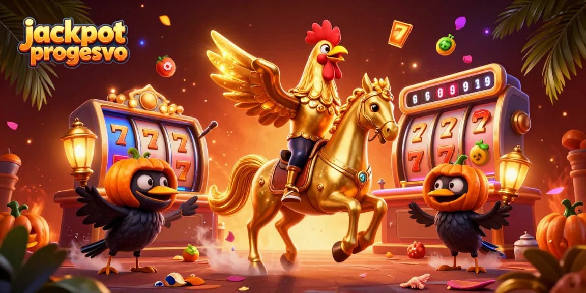 Gana grandes premios con jackpot progresivo en una emocionante escena de casino nocturno.