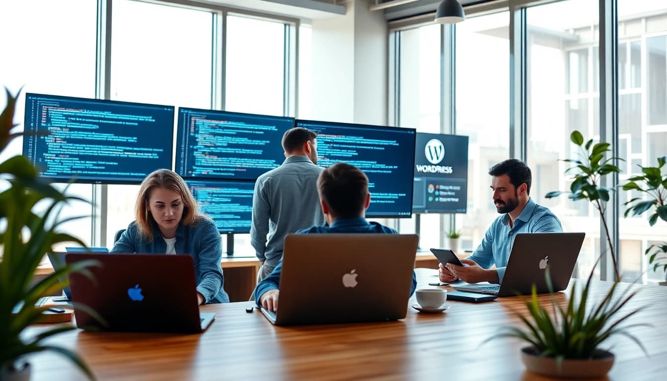Deliver unlimited WordPress tasks efficiently in a collaborative office environment.
