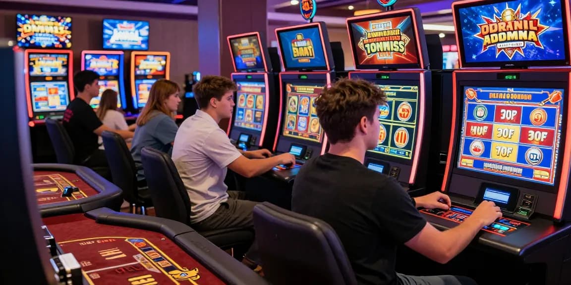 Exciting players engaging in vibrant gameplay at credit card casinos, showcasing thegbhouse.co.uk promotions.