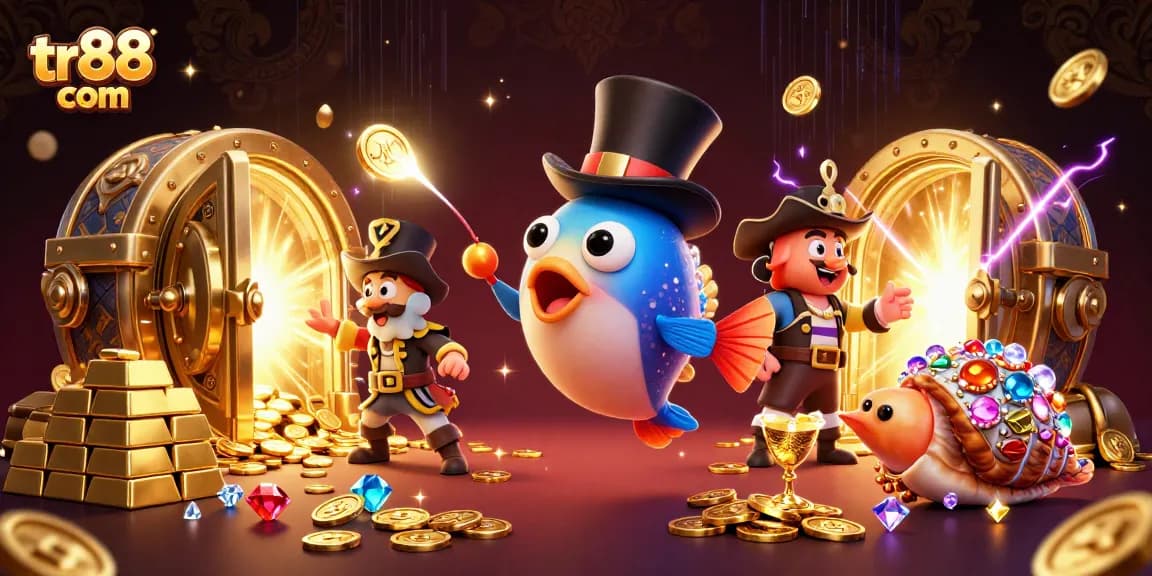 Spin the reels at tr88 com while discovering treasures with a charming 3D pirate scene.