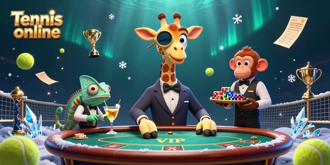 Engage in Tennis online action with high-roller giraffe and dynamic betting scene.