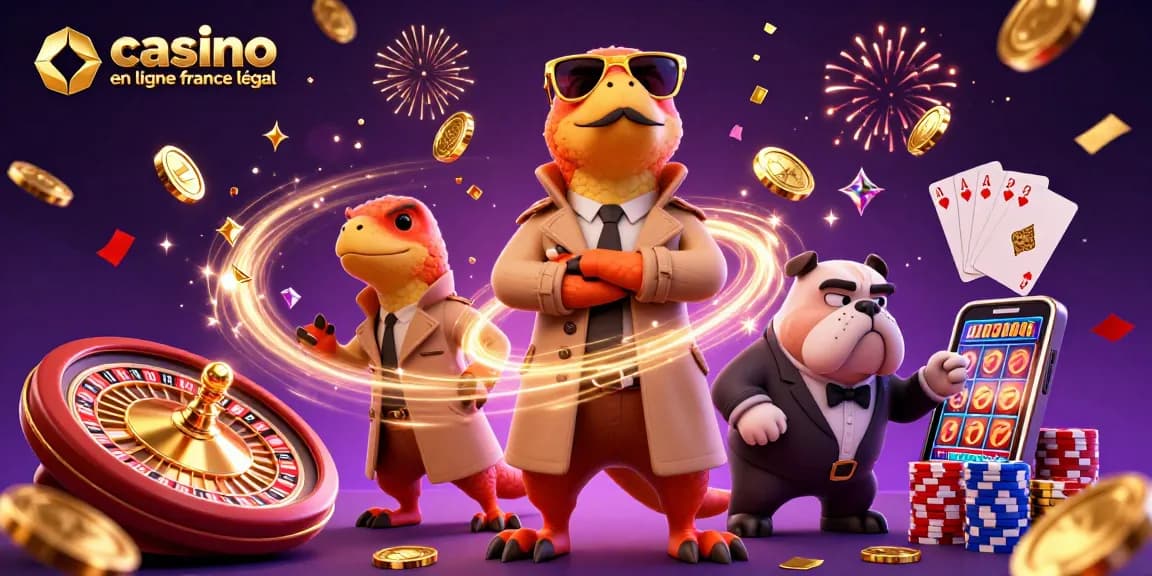 Découvrez le casino en ligne légal en France avec des personnages interactifs dans un décor dynamique.