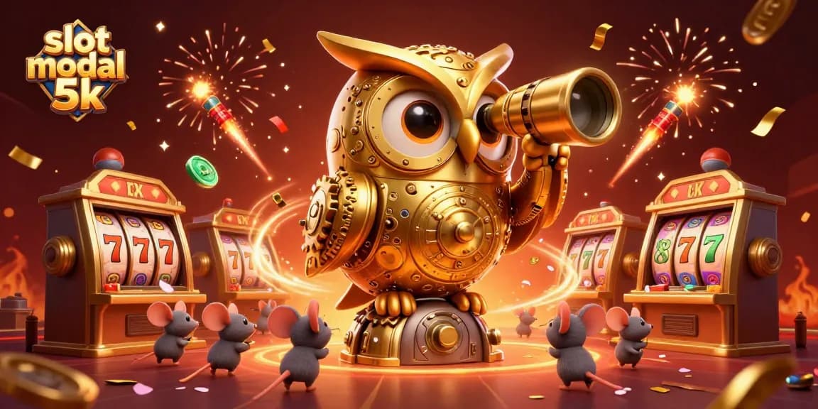 Experience thrilling gameplay with slot modal 5k as the golden owl surveys a vibrant casino.