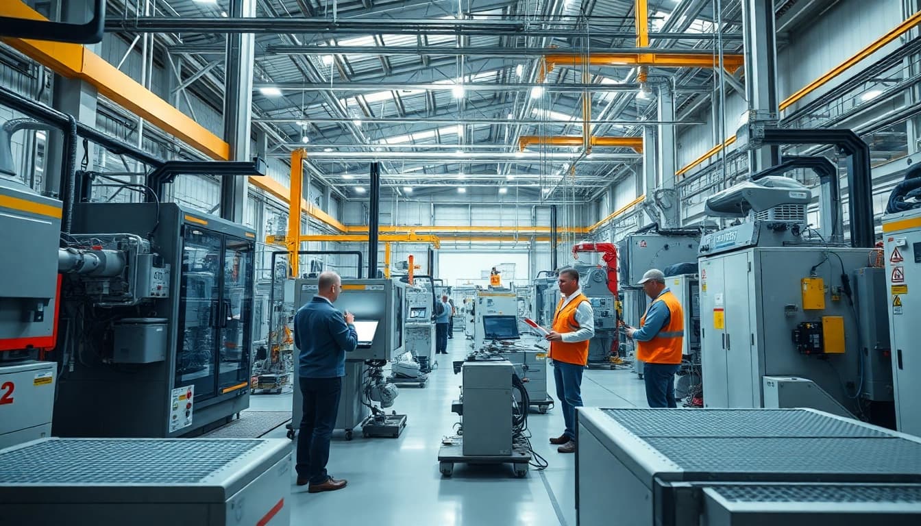 Visual representation of fab u tech industries featuring advanced machinery and collaboration.