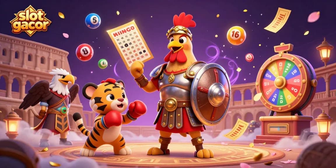 Experience the excitement of slot gacor gameplay with dynamic characters and vibrant casino elements.