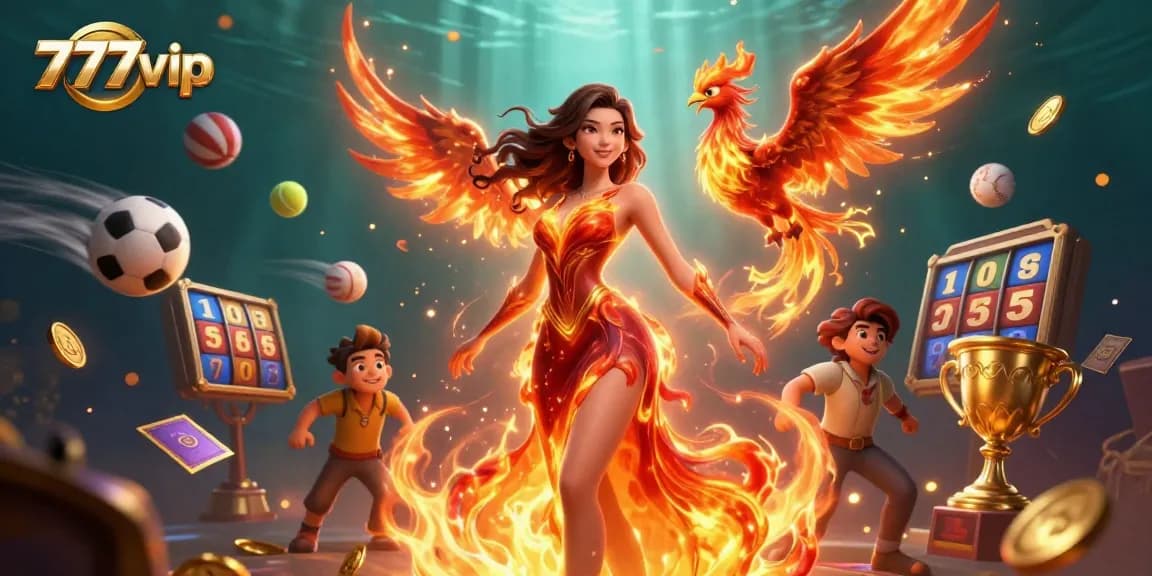 Experience thrilling gaming with 777vip - dynamic scene of a stunning Asian woman and 3D casino elements.