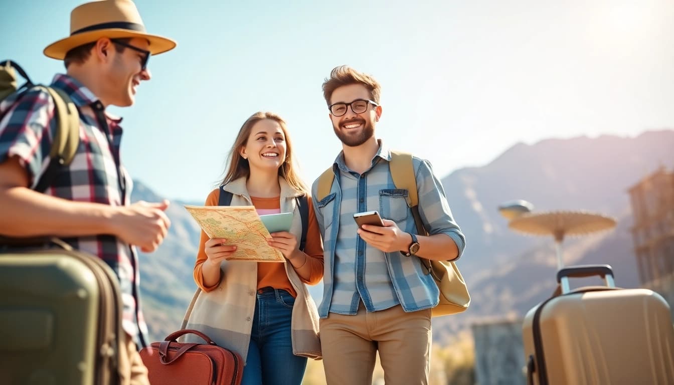 Families enjoying outdoor activities while focusing on trip insurance benefits.