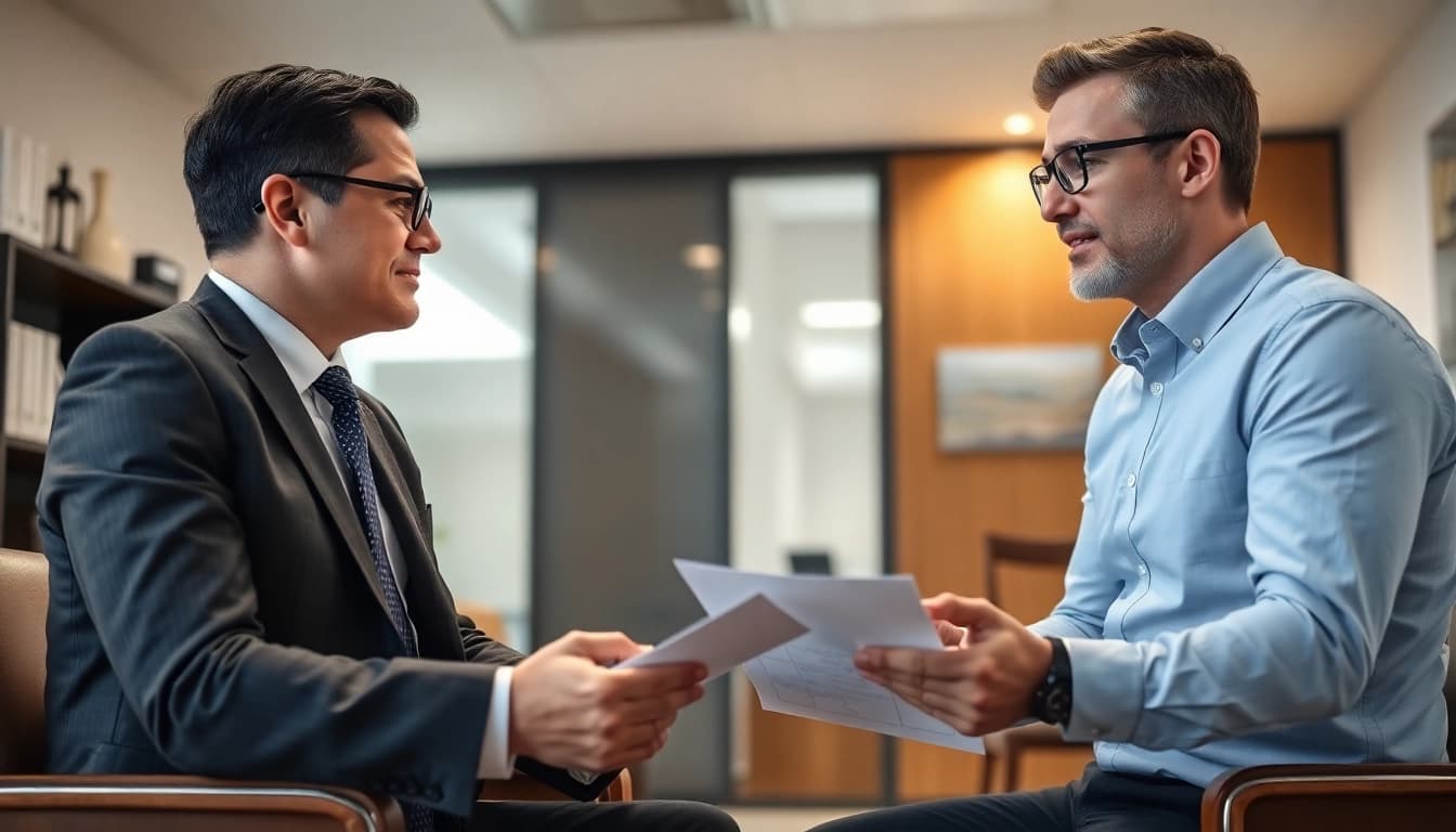 Discussing tpd insurance options, a lawyer provides personalized legal advice to a client.