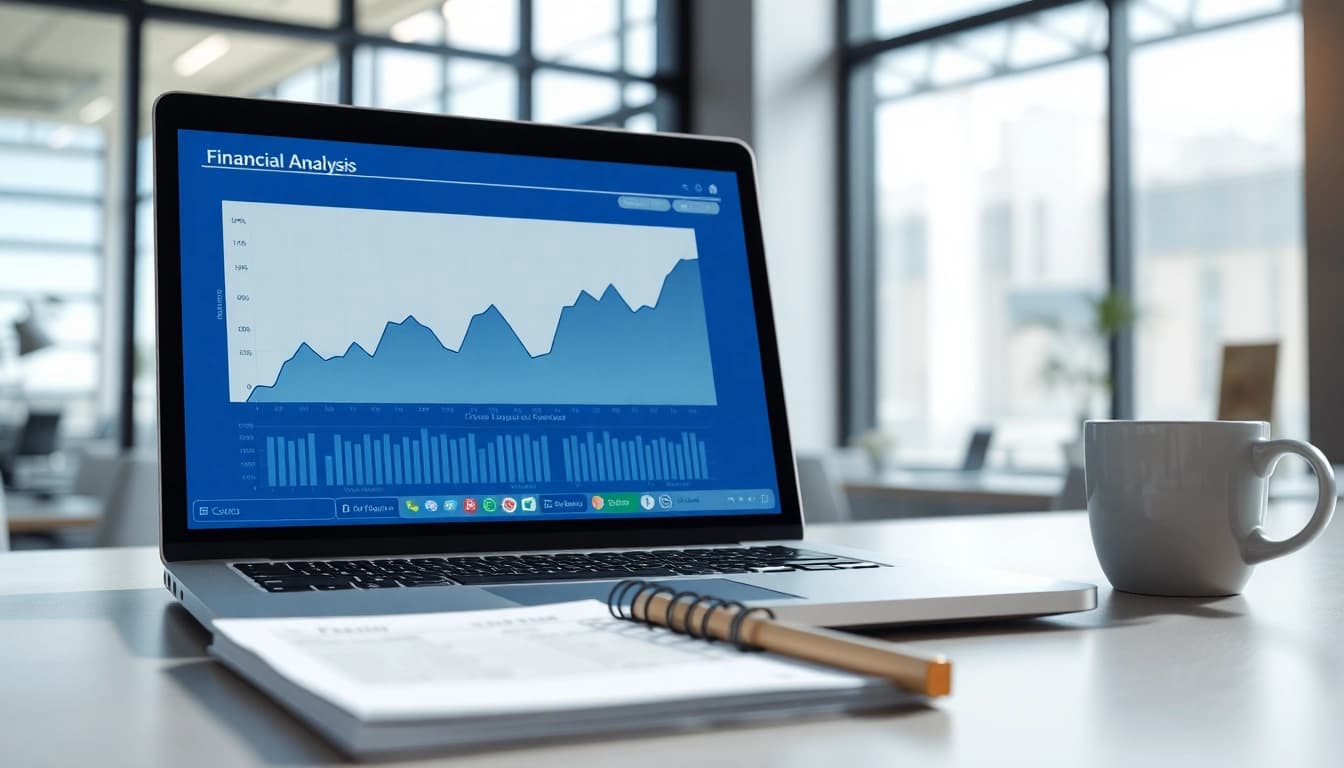 Analyze rates on https://m.check-rates.com with a professional financial workspace image.