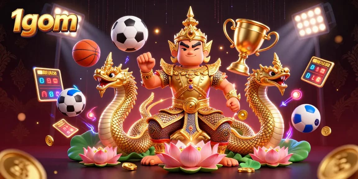 Engage with 1gom’s vibrant sports scene showcasing the guardian amidst dynamic sports betting action.