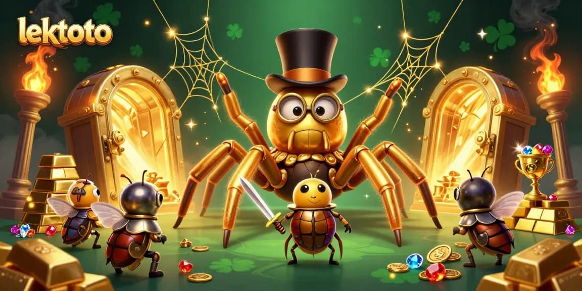 Engage in thrilling lektoto action with a vibrant 3D casino scene featuring animated characters.