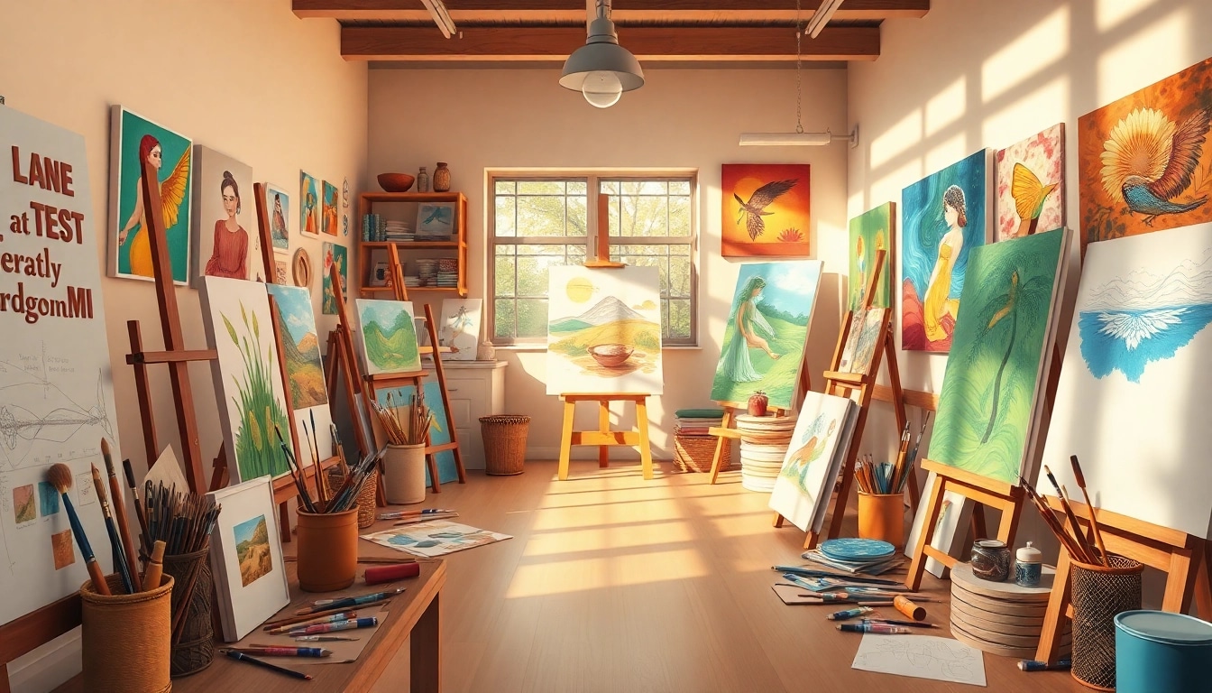 Jentoto menciptakan suasana studio seni yang tenang dengan alat-alat artistik beragam.