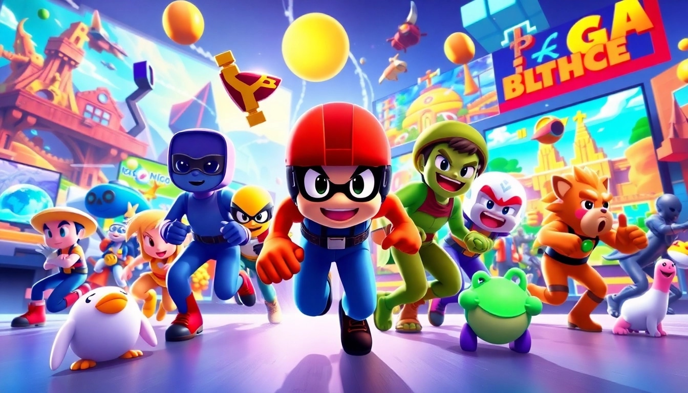 Experience excitement with gnhustgames featuring diverse characters and vibrant game environments.