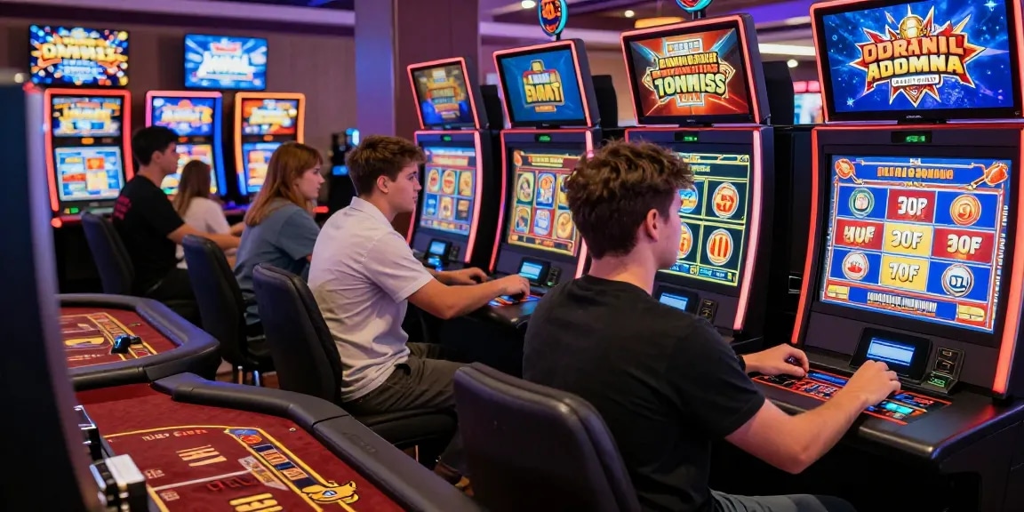 Exciting players engaging in vibrant gameplay at credit card casinos, showcasing thegbhouse.co.uk promotions.