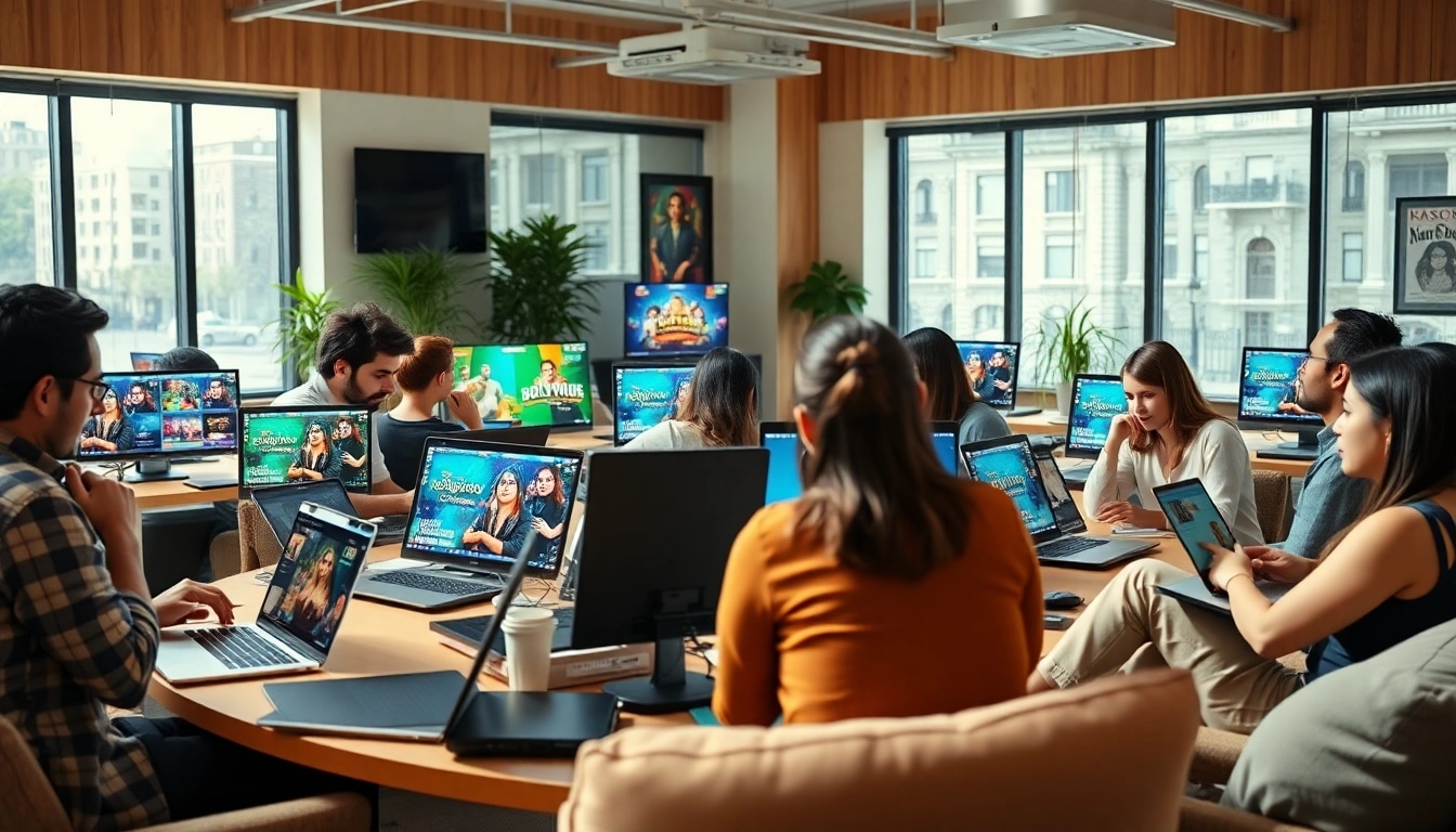 Content creators working on https://theopinionatedindian.com in a vibrant and energetic workspace.