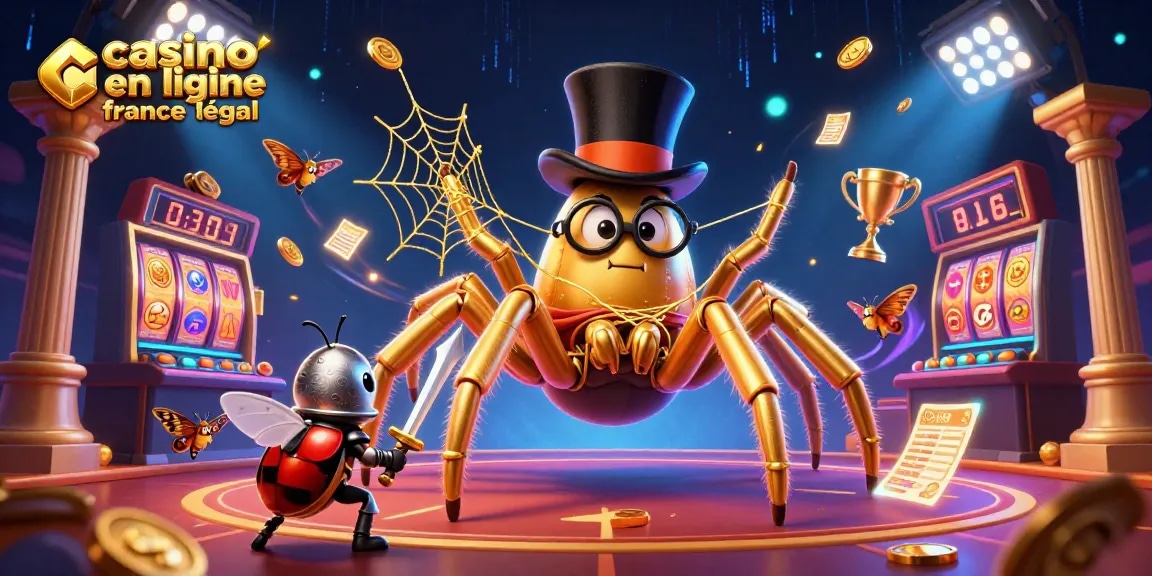 Attirez-vous sur un casino en ligne légal en France avec des personnages de conte dans une scène dynamique de jeu.
