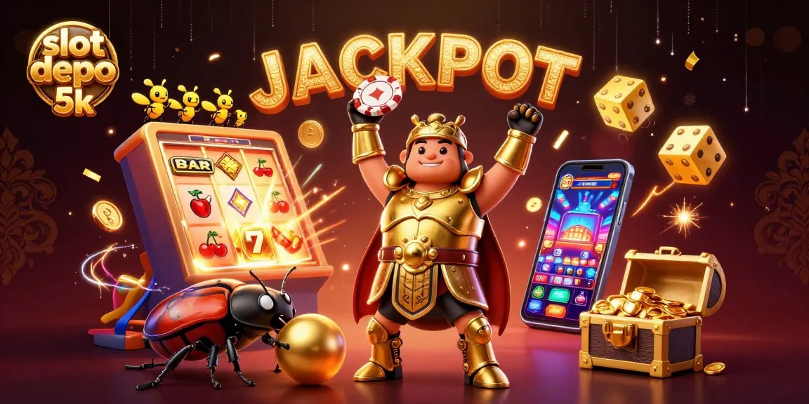 Engage with slot depo 5k and experience a jackpot explosion with 3D animated characters celebrating victory.
