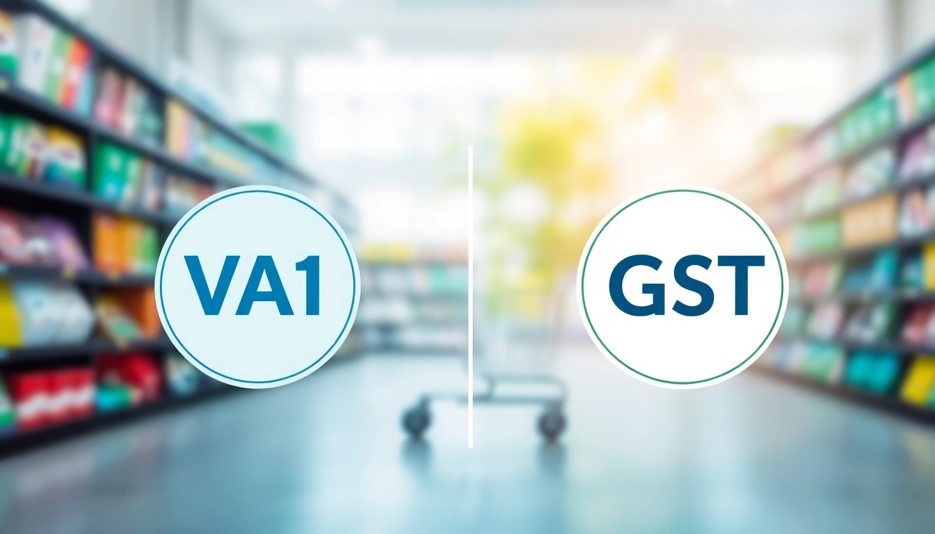 Visual comparison detailing the vat and gst difference for better understanding and engagement.