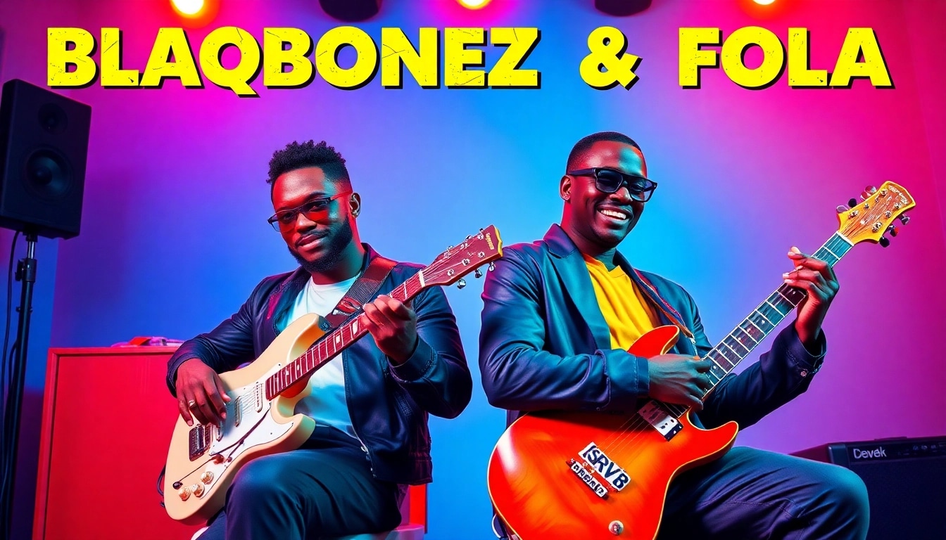 wadupnaija showcases Blaqbonez and Fola on an energetic album cover, highlighting their music collaboration.