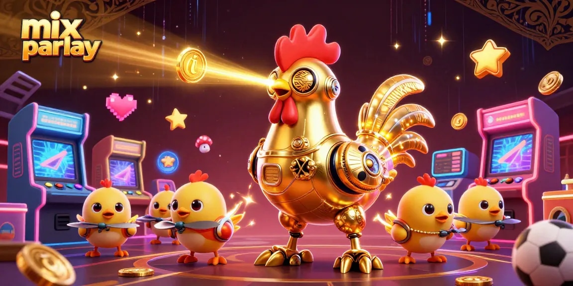 Experience the thrill of mix parlay betting strategies with vibrant 3D characters and game elements.