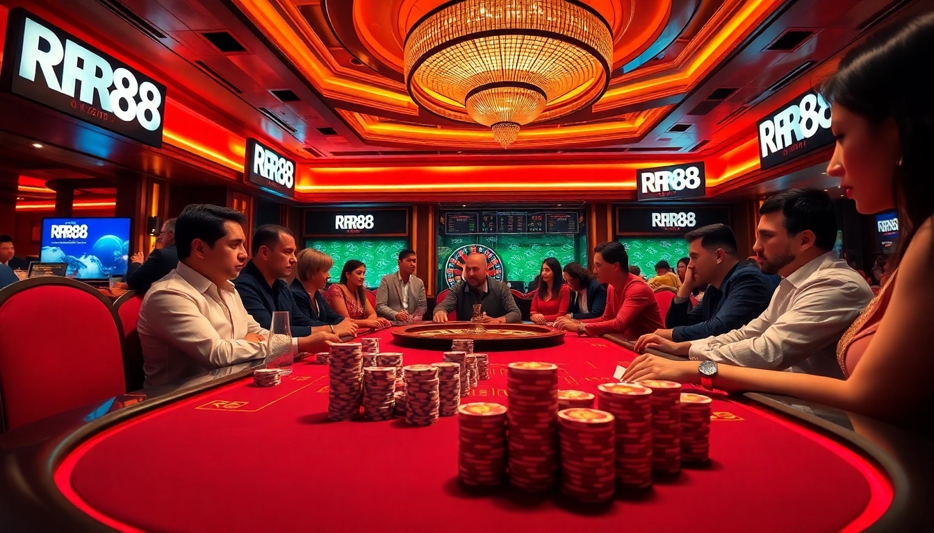 Experience high-stakes excitement with RR88 poker action and luxurious casino ambiance.