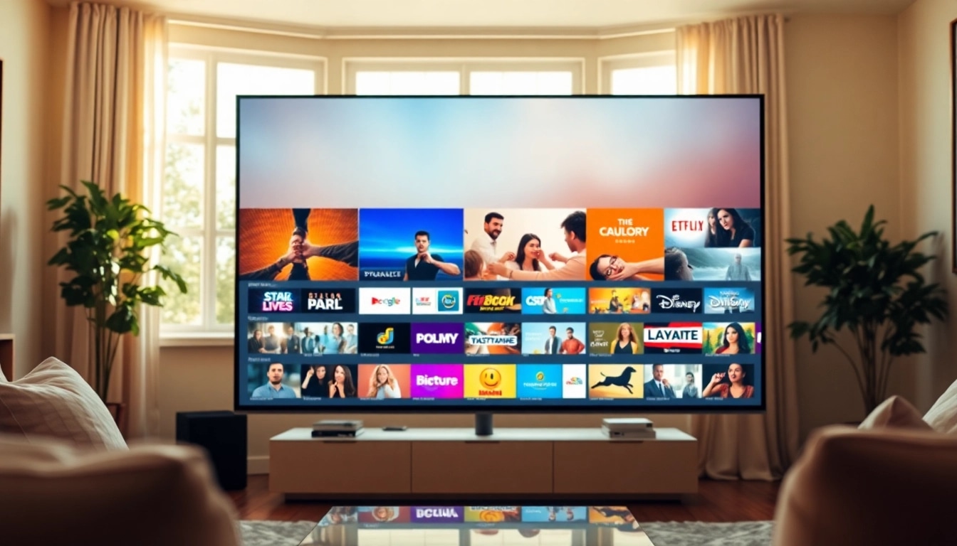 Experience seamless streaming at https://vizomate.com with a vibrant IPTV interface in a cozy setting.