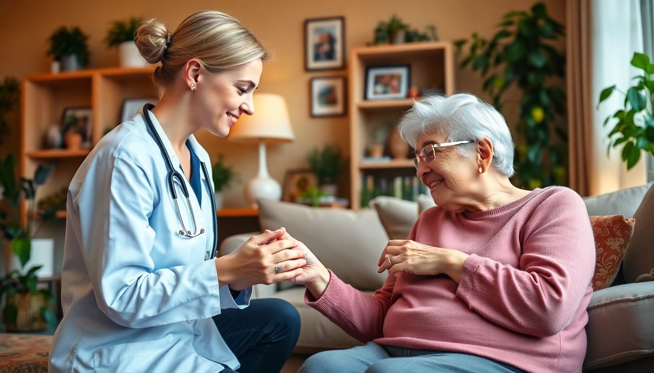 Emotional caregiver and client interaction representing respite care austin tx.