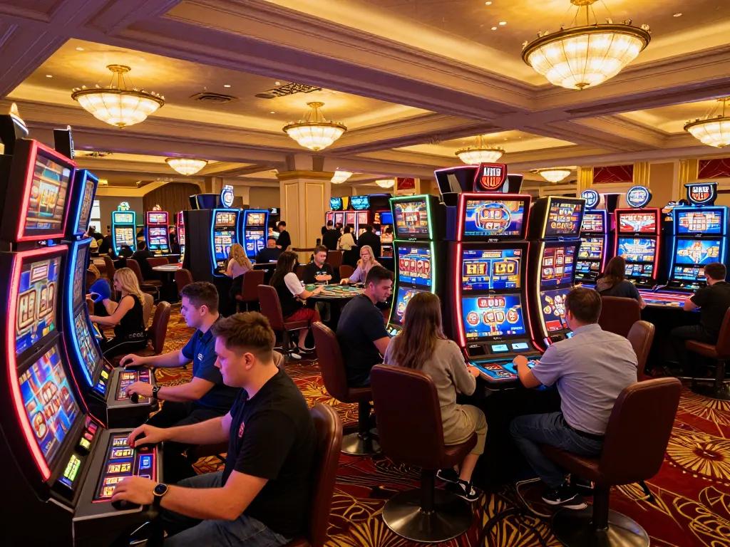 Players enjoying a dynamic gaming session at HIT CLUB gaming area in a vibrant casino