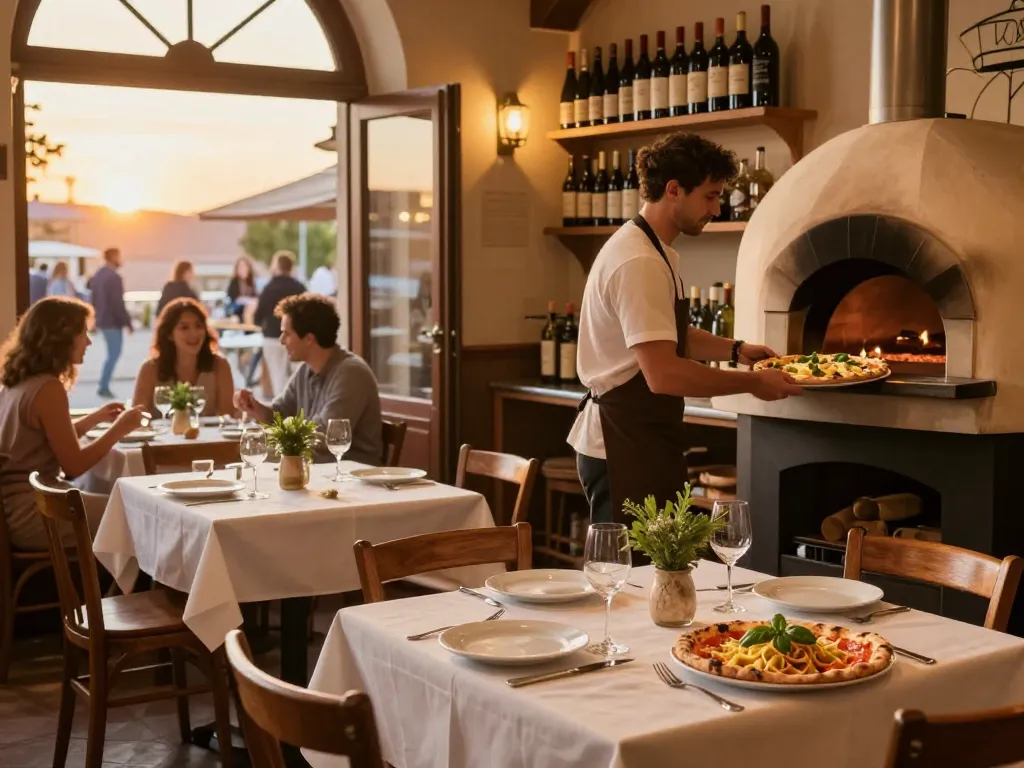 Experience the authentic Italian dining ambiance at Osteria 88Pulsa with artisan pizzas and fine wines