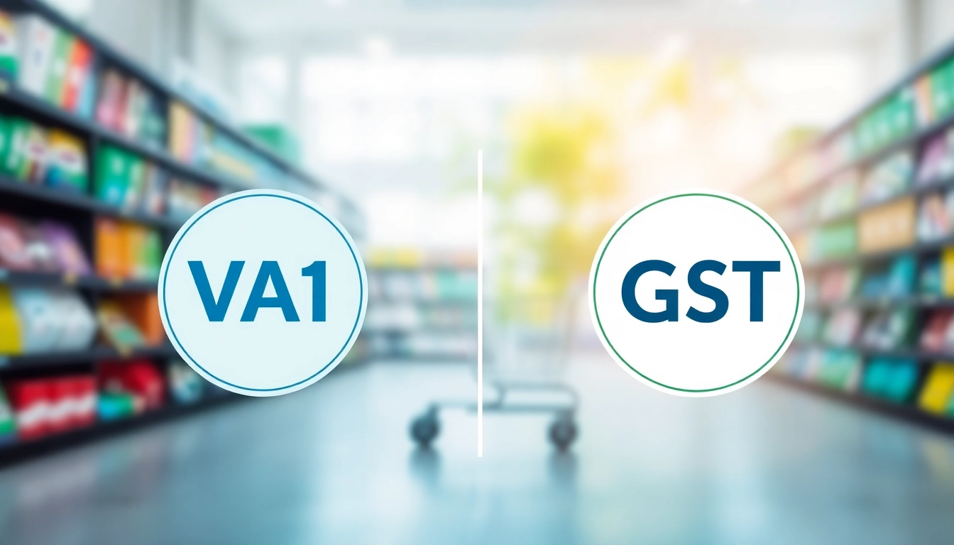 Visual comparison detailing the vat and gst difference for better understanding and engagement.