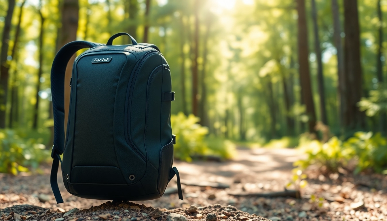 Showcasing the innovative Backpack TGE in an outdoor setting among nature.