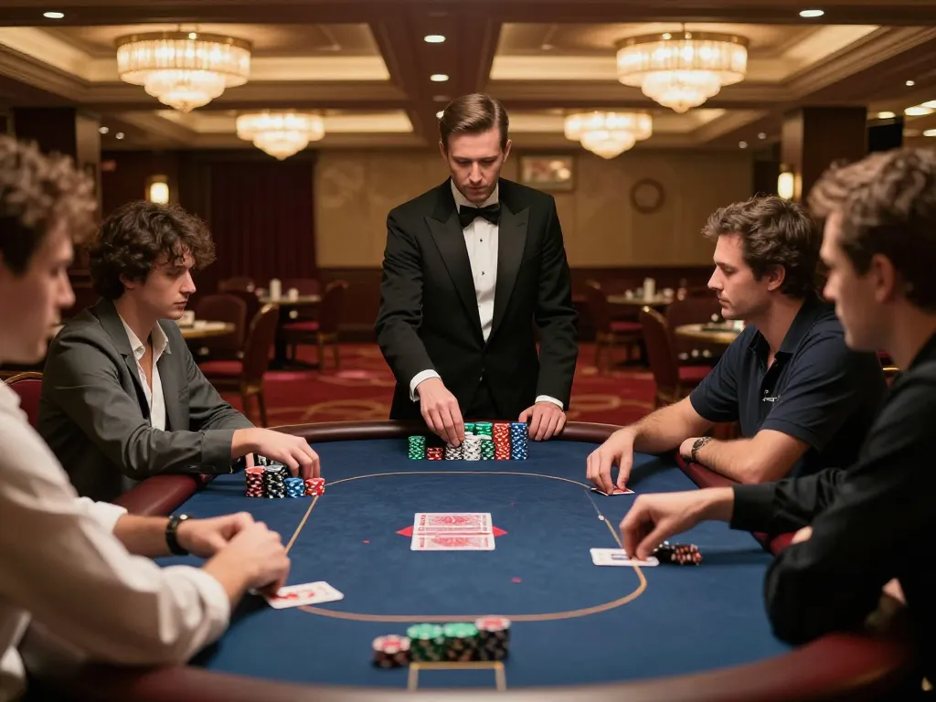 RR88 players engaging in a high-stakes poker game with focused expressions