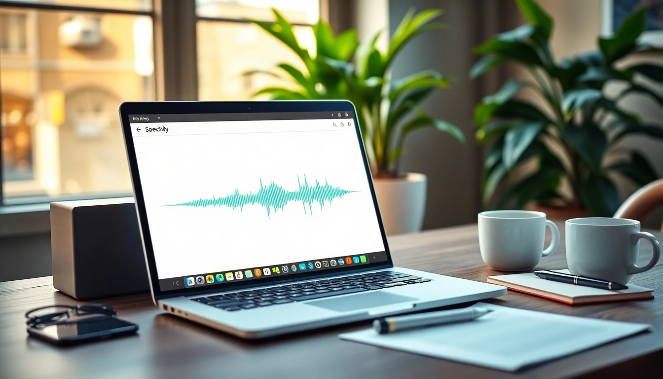Engaging user experience at https://www.speechlyapp.com in a professional workspace setting.