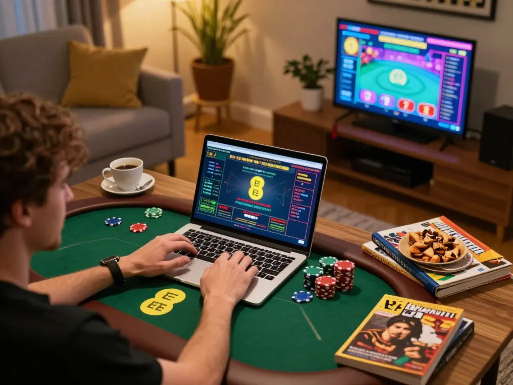 Engaging gameplay on EE88 with a player strategizing online in a comfortable home setting