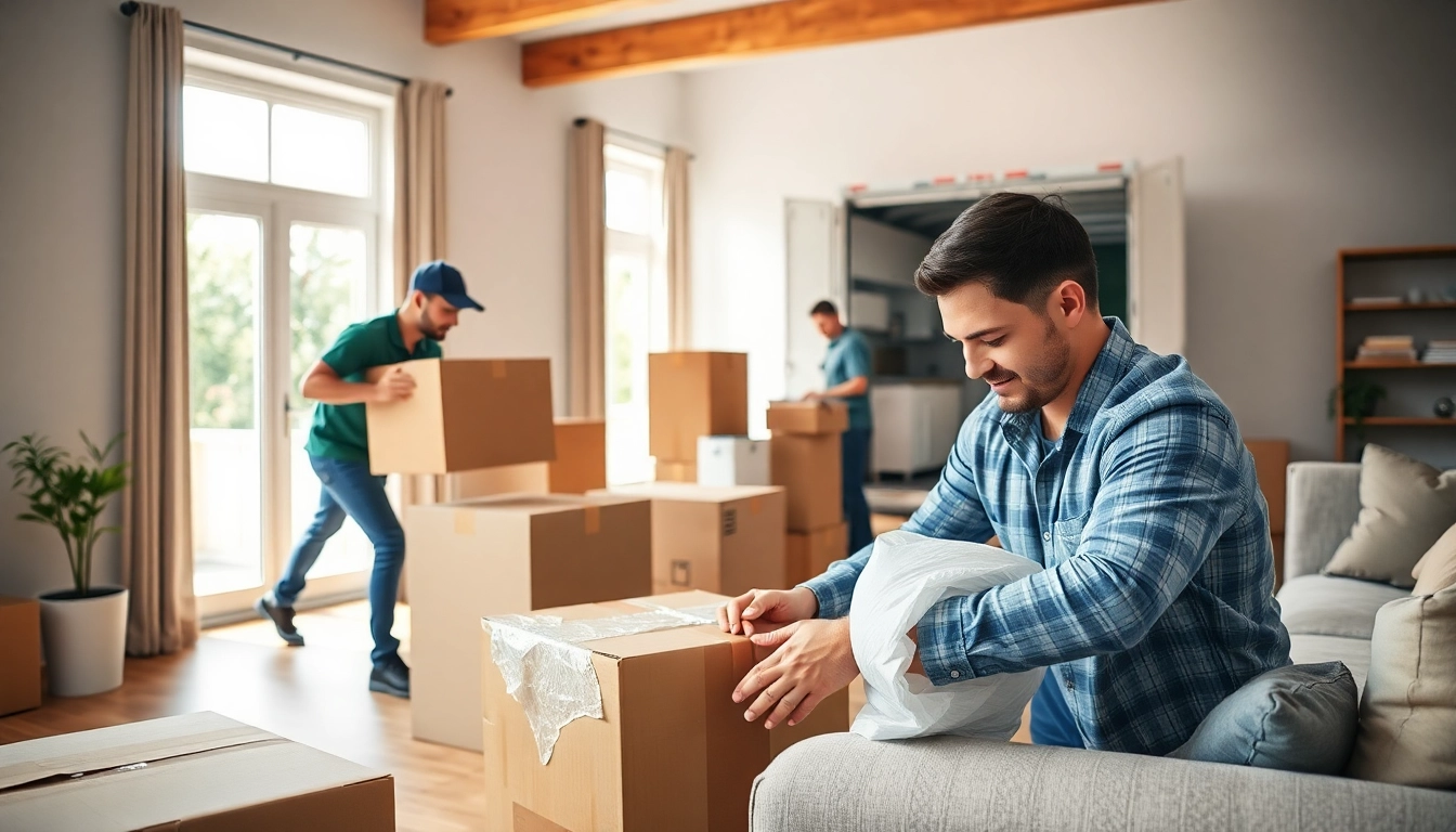Packing and loading services by Movers and Packers in a professional setting.