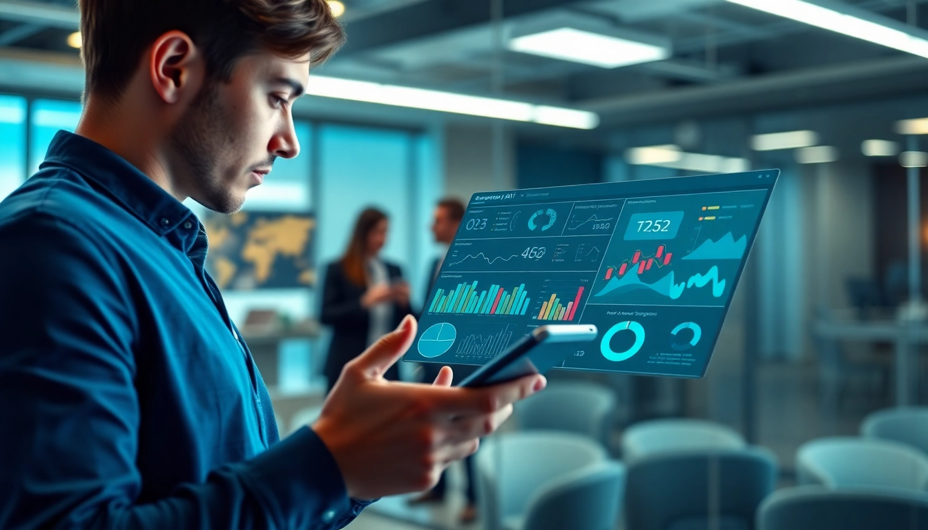 Engaging enterprise ai assistant showcased in a modern corporate environment.