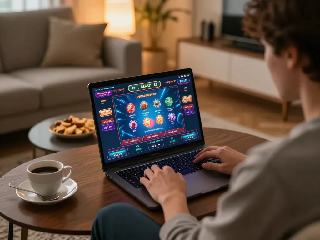 Experience strategic gameplay with https://e2bet.farm/ in a cozy home gaming setup.