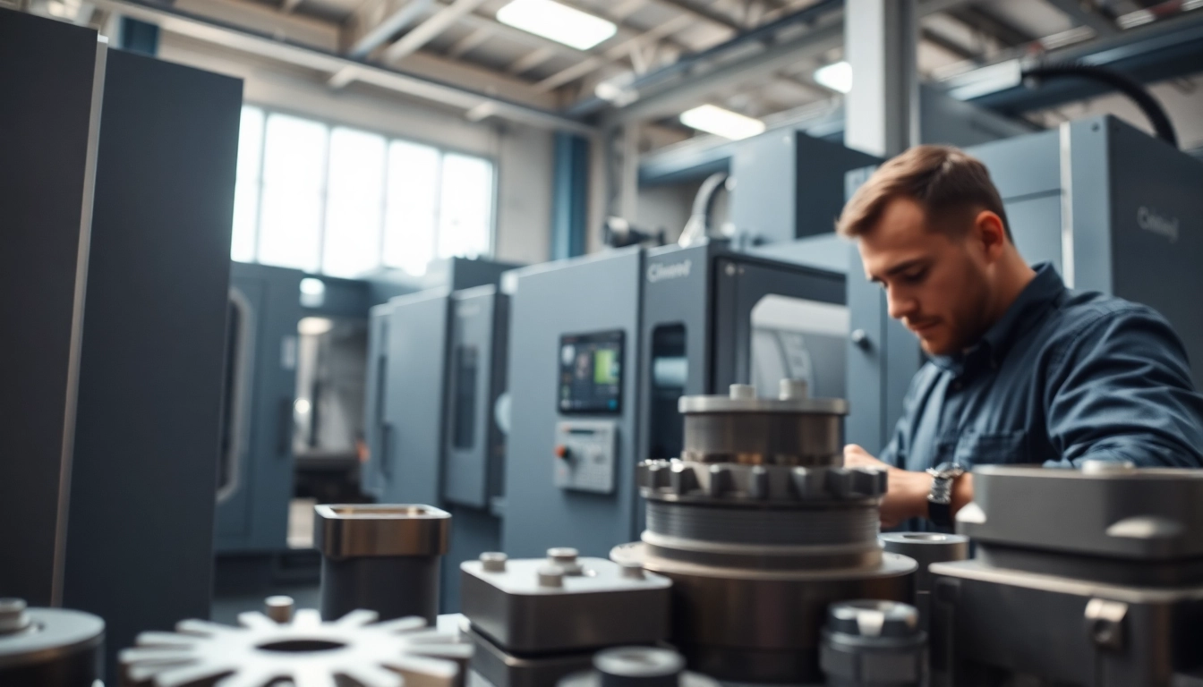 Showcasing Chiheng Custom CNC Machining in a high-tech workshop with precision machines in action.