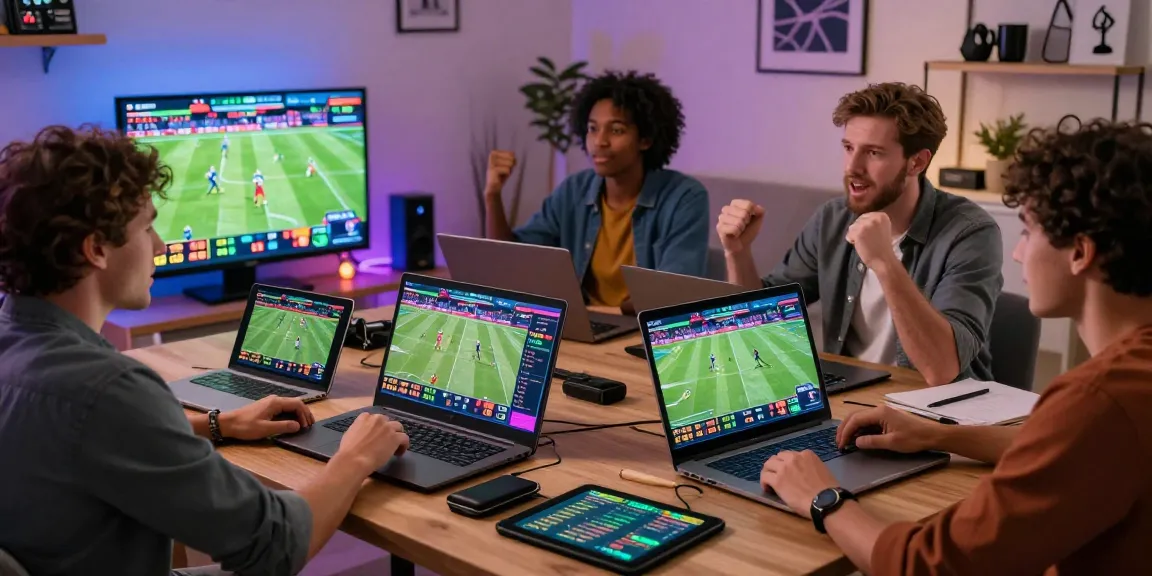 Exciting sports betting scene at home with shbet interfaces and diverse participants