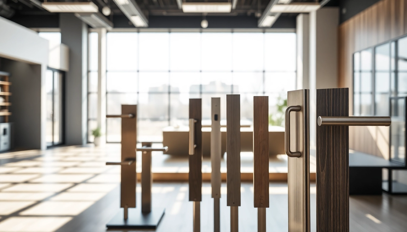 Showcase of door handles by Door Handle Company highlighting craftsmanship and modern design.
