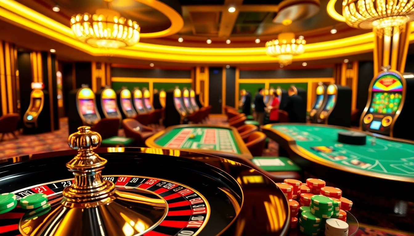 Experience high-stakes action with RIKVIP's engaging gaming setup featuring roulette and poker chips.