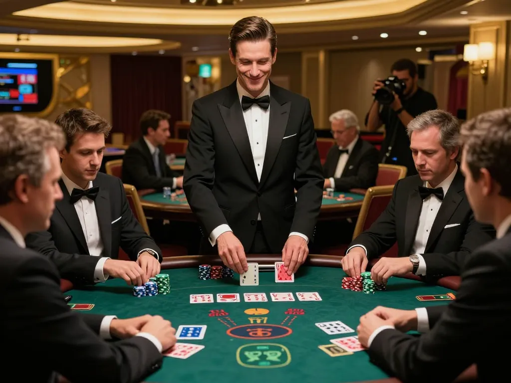 Players engaging in high-stakes blackjack at a luxurious casino table showcasing sbobet betting excitement.