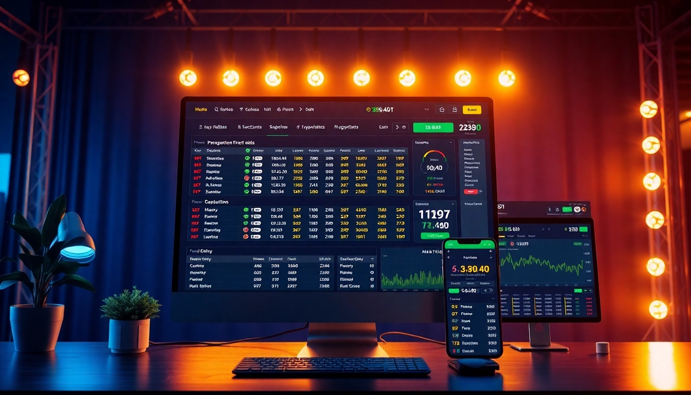 Kèo nhà cái displayed on a vibrant, user-friendly sports betting interface showcasing live football statistics.