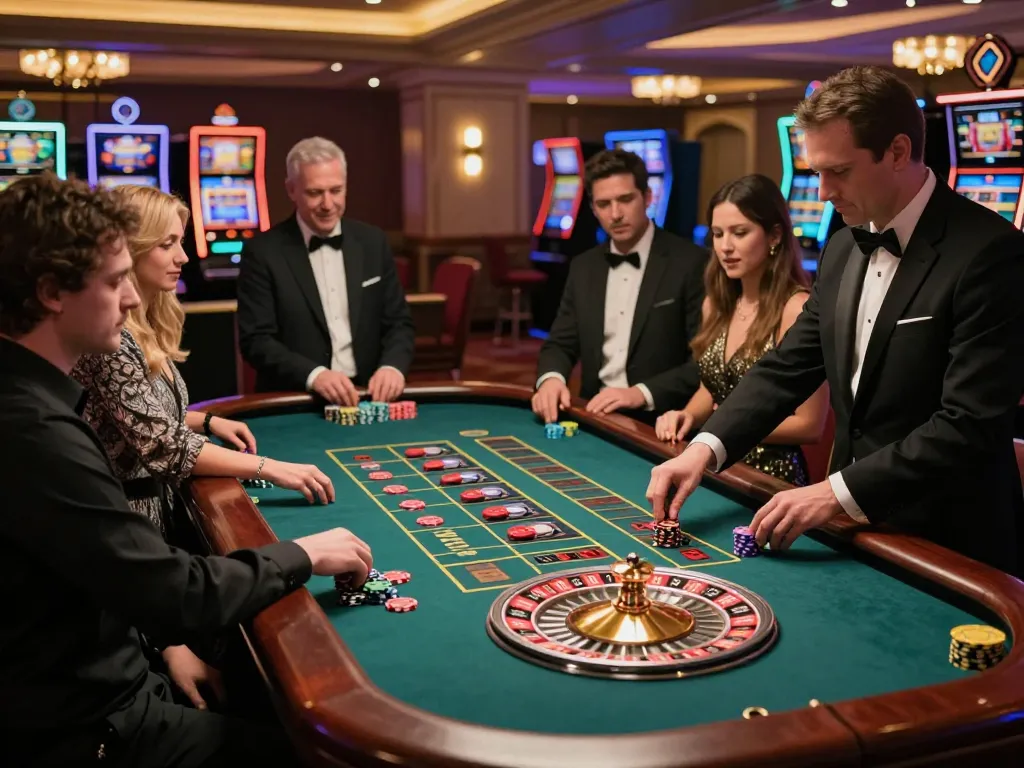 Players engaging at the roulette table in 79club, showcasing vibrant casino excitement during gameplay