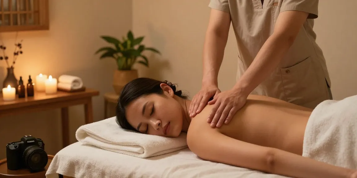 Experience 강남출장안마 in a tranquil massage therapy room setting.