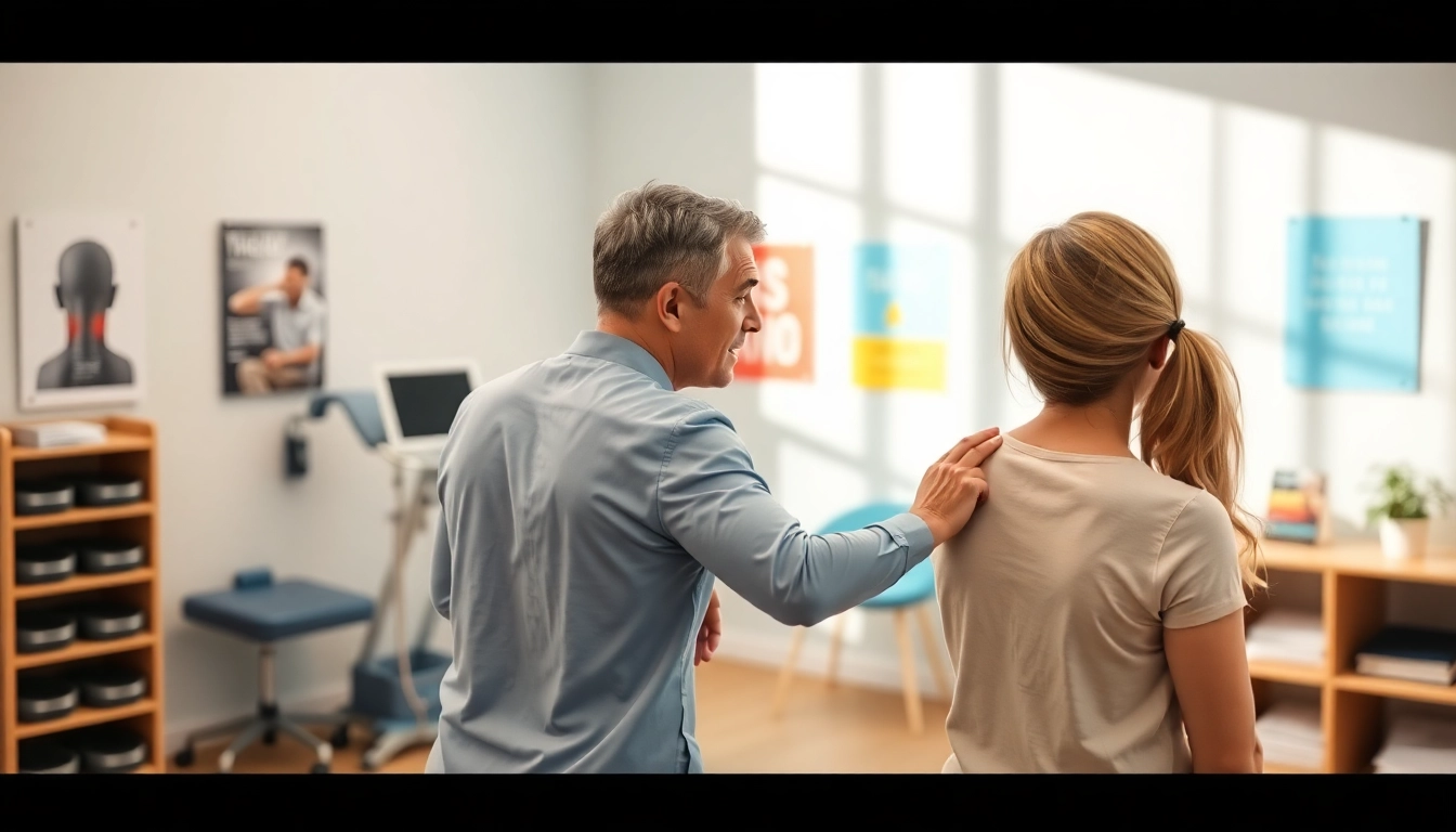 Demonstrating effective back pain remedies through physiotherapy techniques in a clinic.