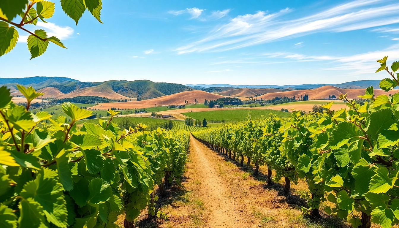 Experience vibrant vineyards in Clarksburg CA, showcasing warm sunny afternoons and rolling hills.